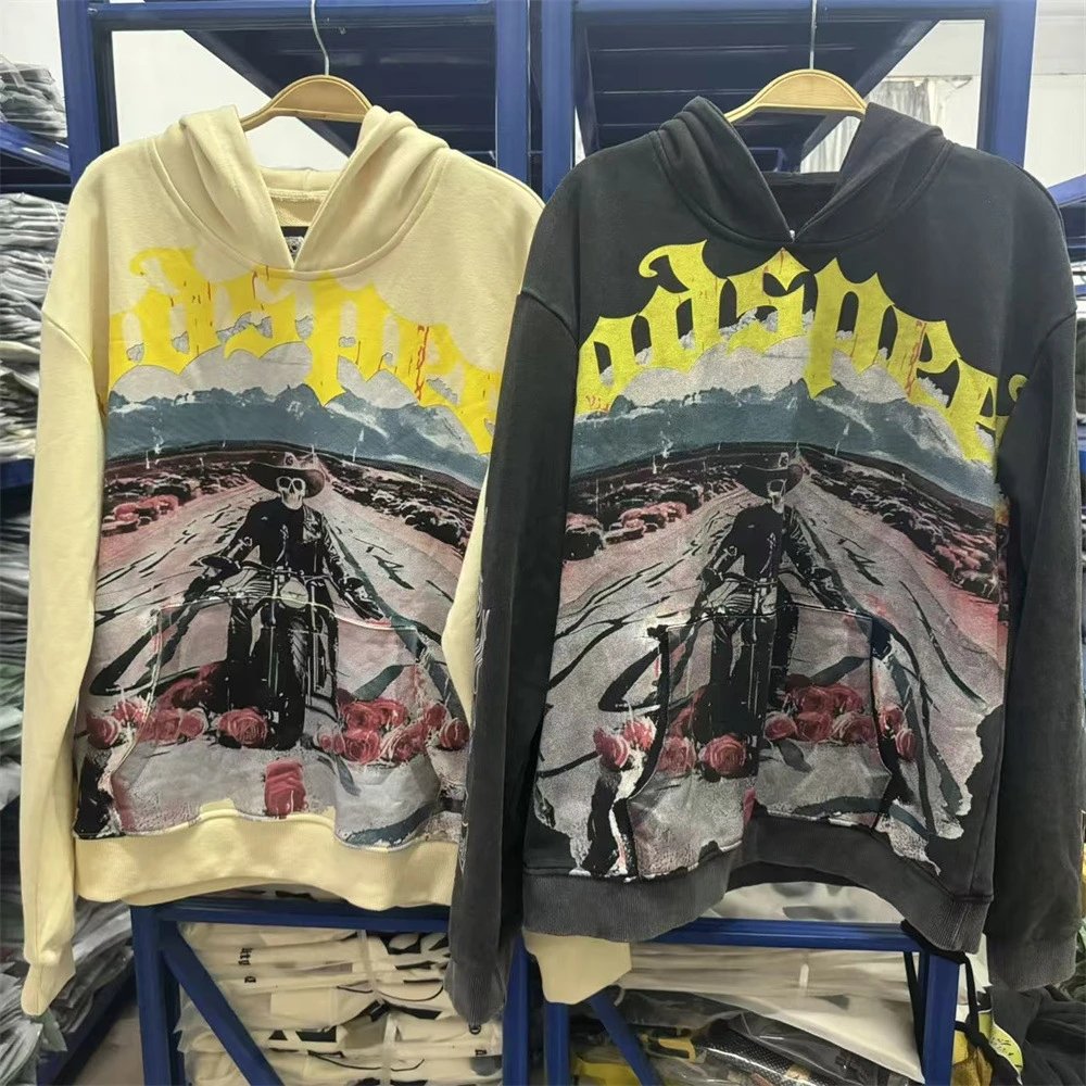 Godspeed Out Of Many, One Distressed Graphic Hoodie - 12