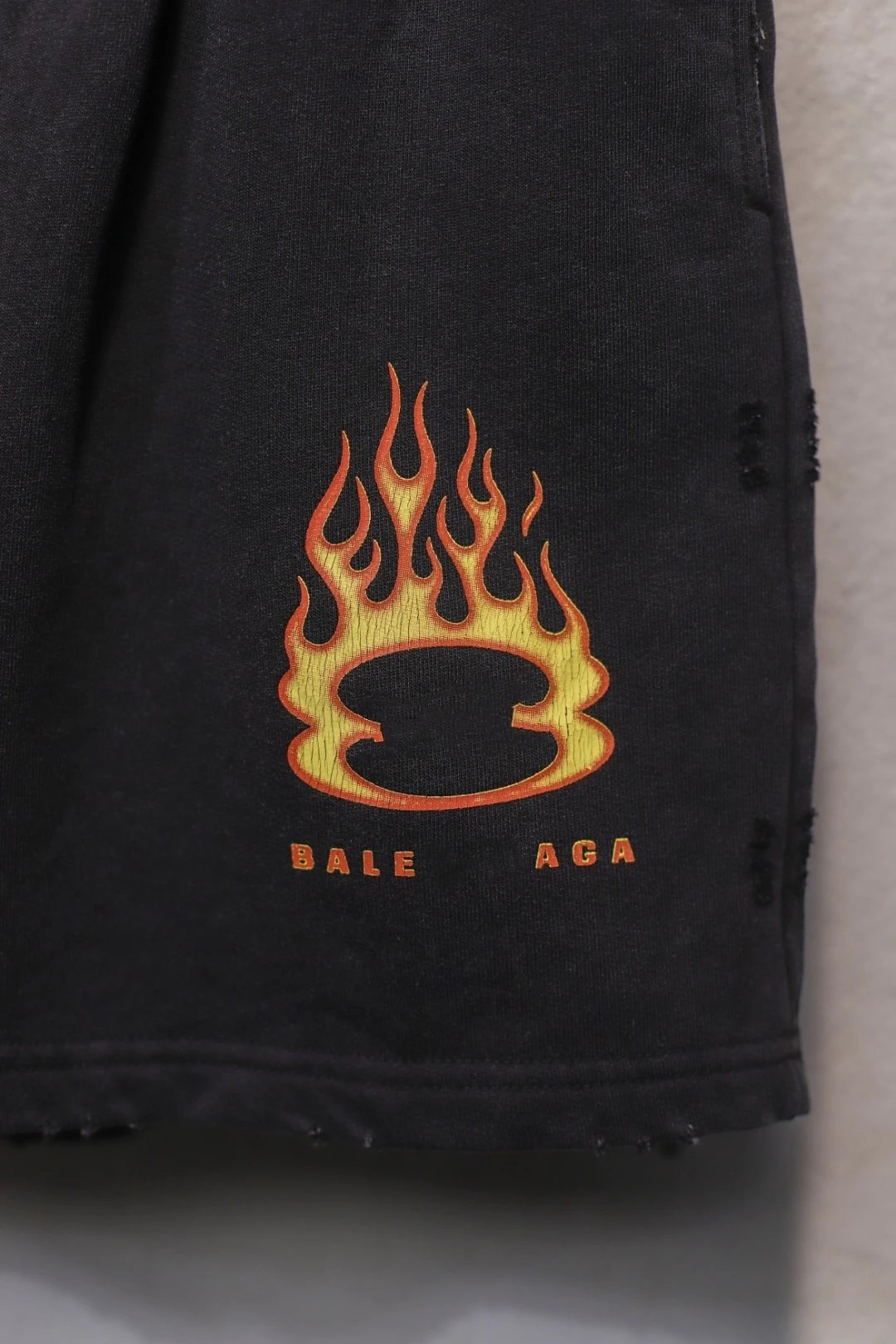Balenciaga x BALENCIAGA Flame Logo Black Sweat Skirt - 7