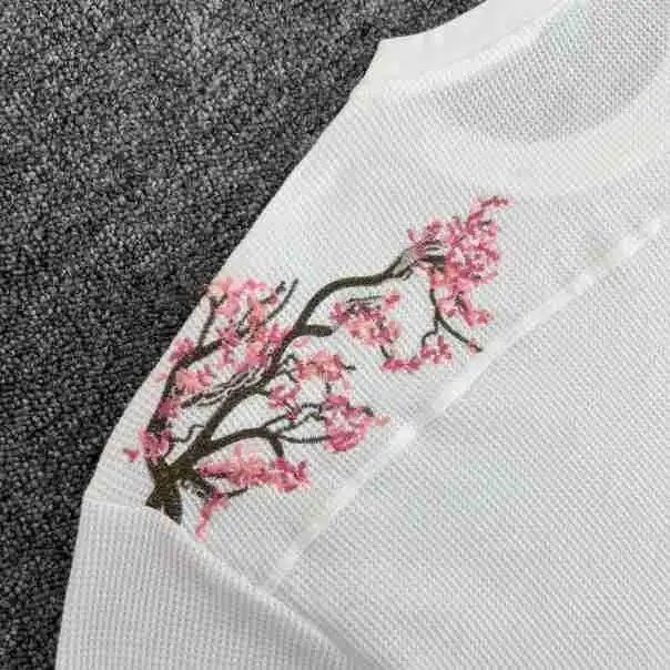 Design Floral-Embroidered Waffle Knit Long-Sleeve Base-Layer Top - 9