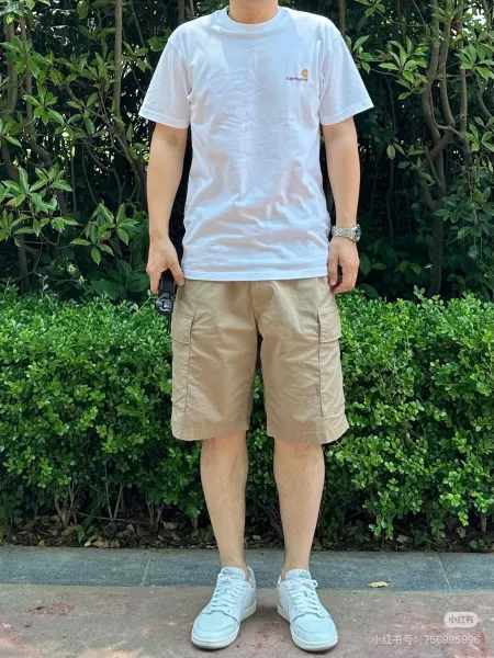 Carhartt Work In Progress Carhartt WIP Logo Embroidered White T-Shirt T-Shirts - 31