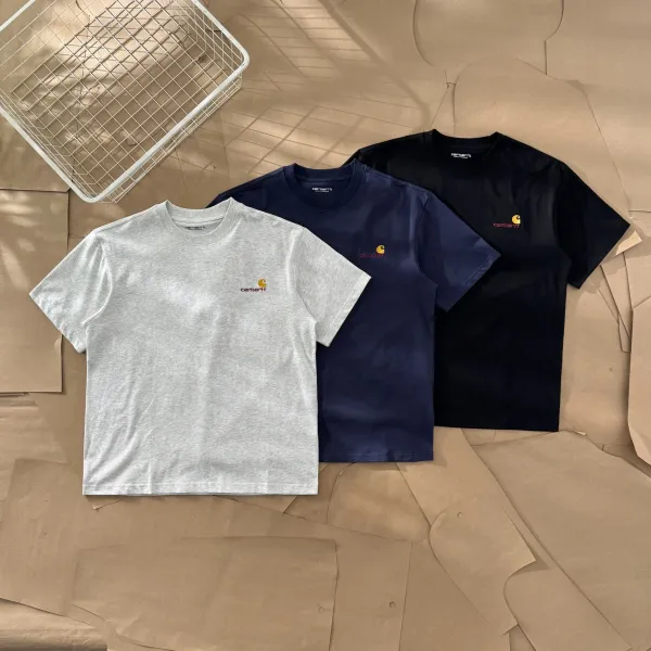 Carhartt Work In Progress Carhartt WIP Logo Embroidered White T-Shirt T-Shirts - 9