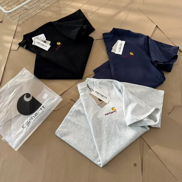 Carhartt Work In Progress Carhartt WIP Logo Embroidered White T-Shirt T-Shirts - 22
