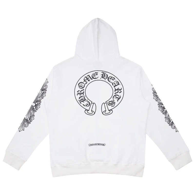 Scroll Horseshoe Print Zip Hoodie photo 3