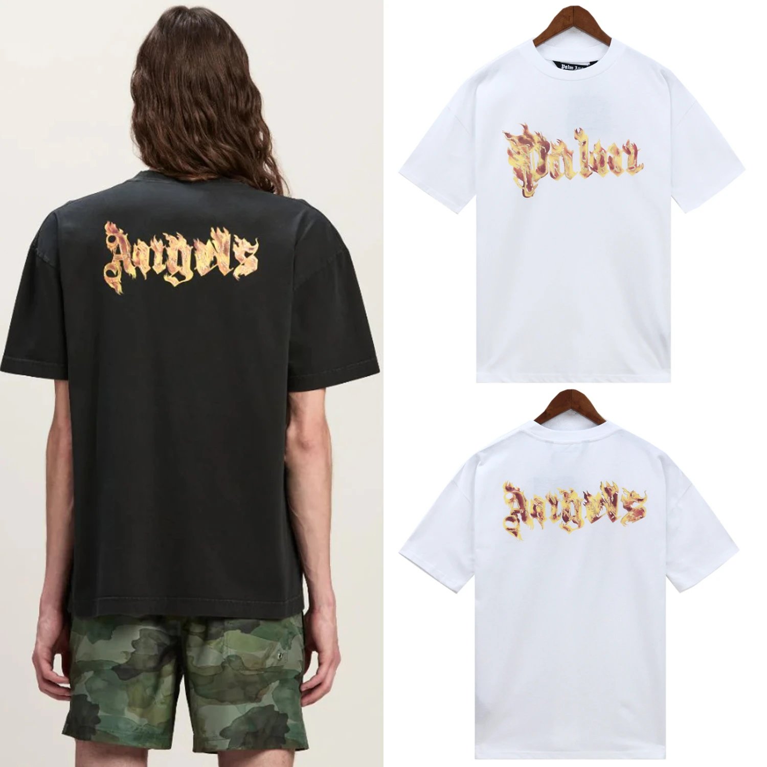 Letter Flame Print T-Shirt photo 5