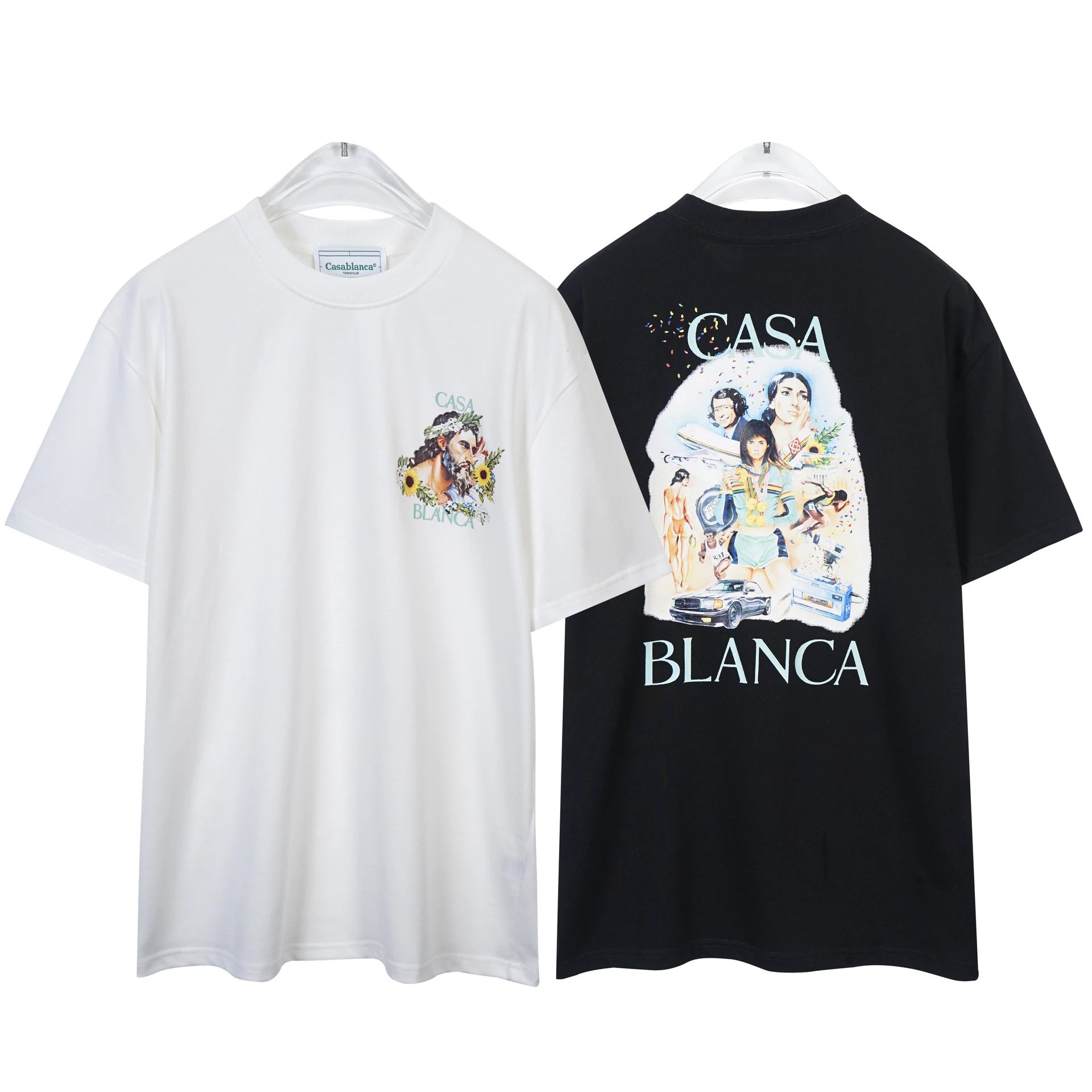 Green Triangle Letter Tennis Print T-Shirt photo 2