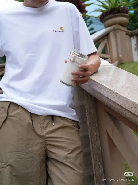 Carhartt Work In Progress Carhartt WIP Logo Embroidered White T-Shirt T-Shirts - 30