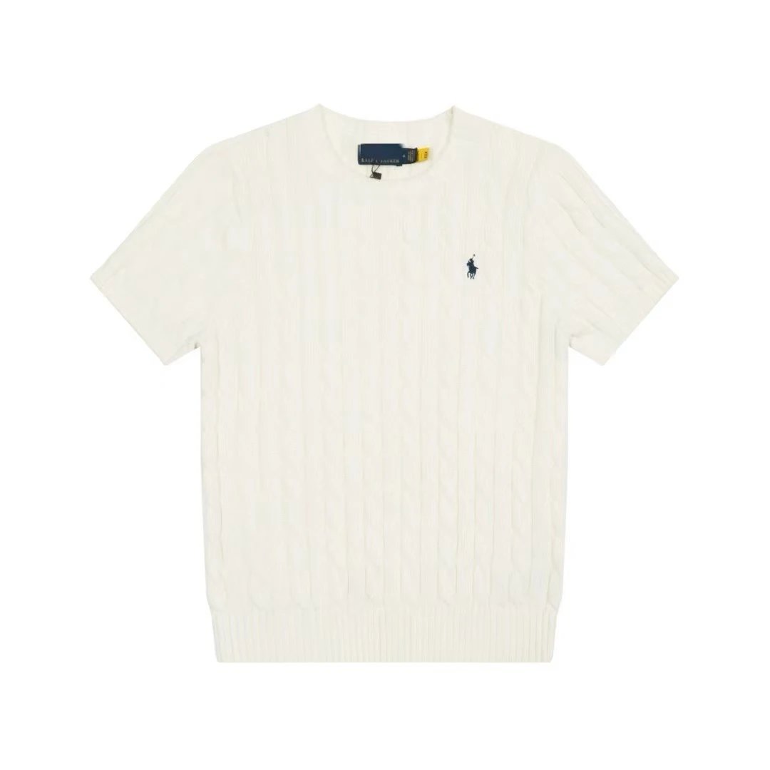Cable Knit Crew Neck T-Shirt photo 3