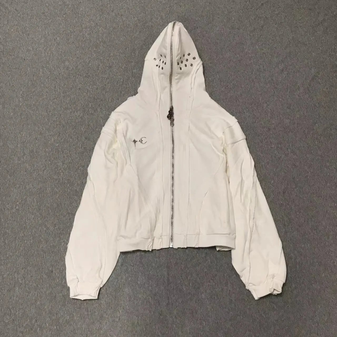 Metal Zip Hooded Cardigan photo 3