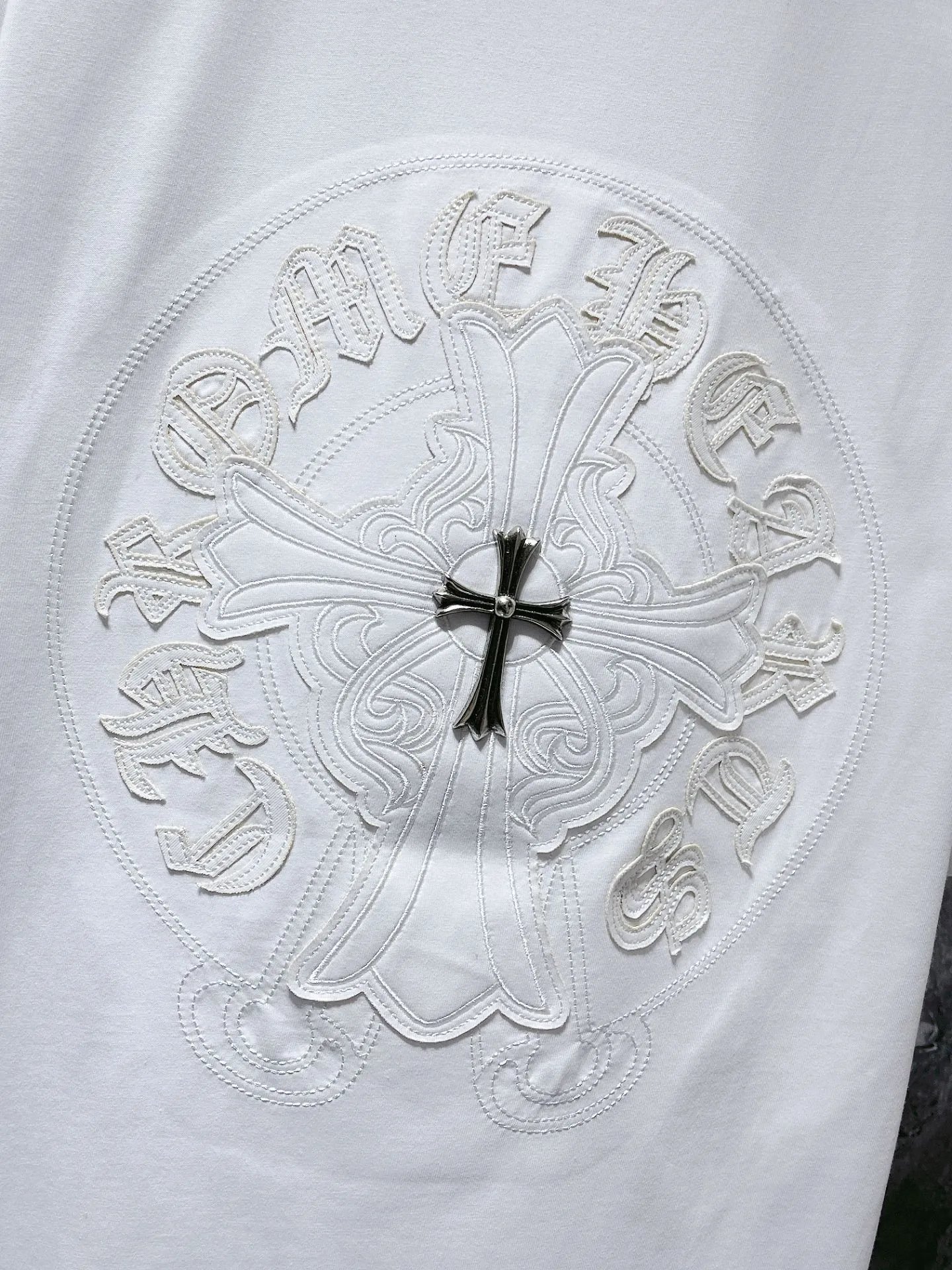 Metal Cross Appliqué T-Shirt photo 8