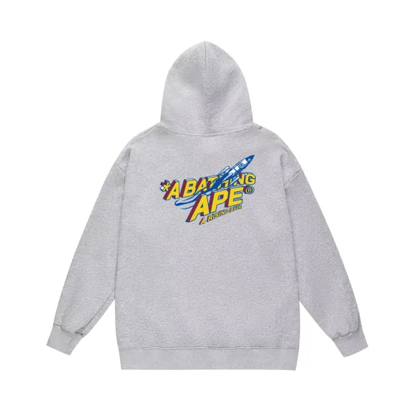 A Bathing Ape Classic Ape Head Graphic Hoodie Black - 17