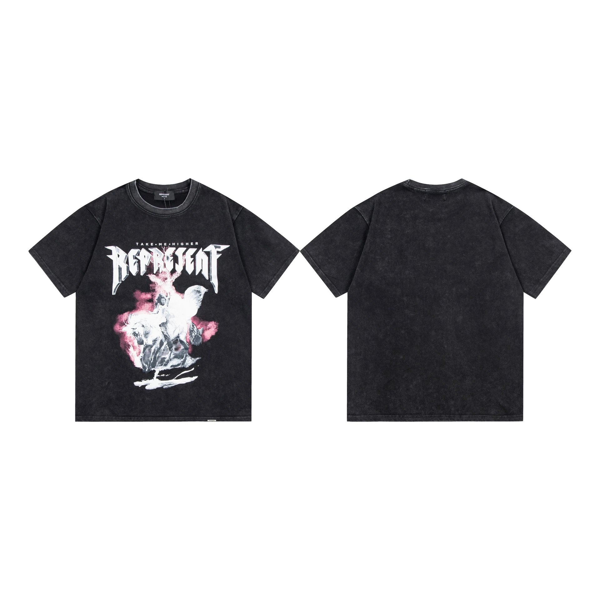 Washed Print Retro Loose T-Shirt photo 3