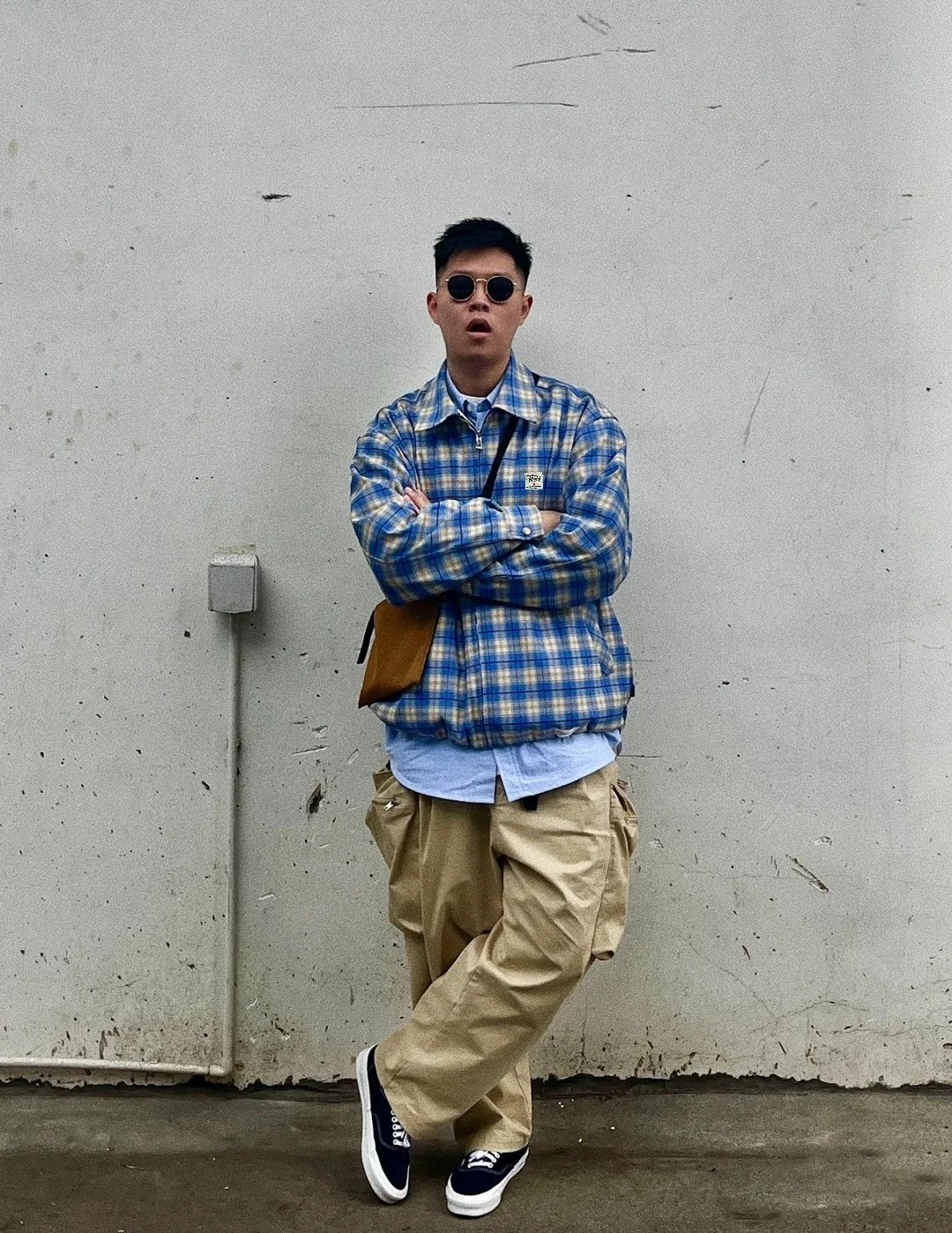 Blue Plaid Coach Jacket photo 7