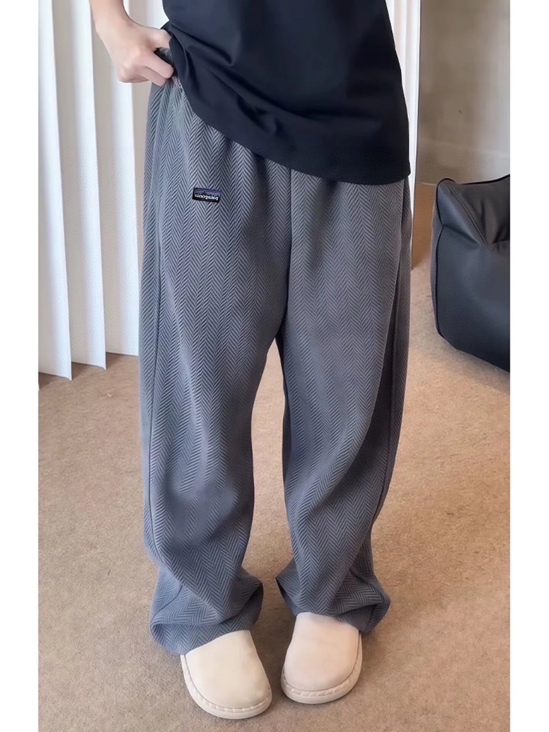 Texture Wide Leg Sweatpants photo 3