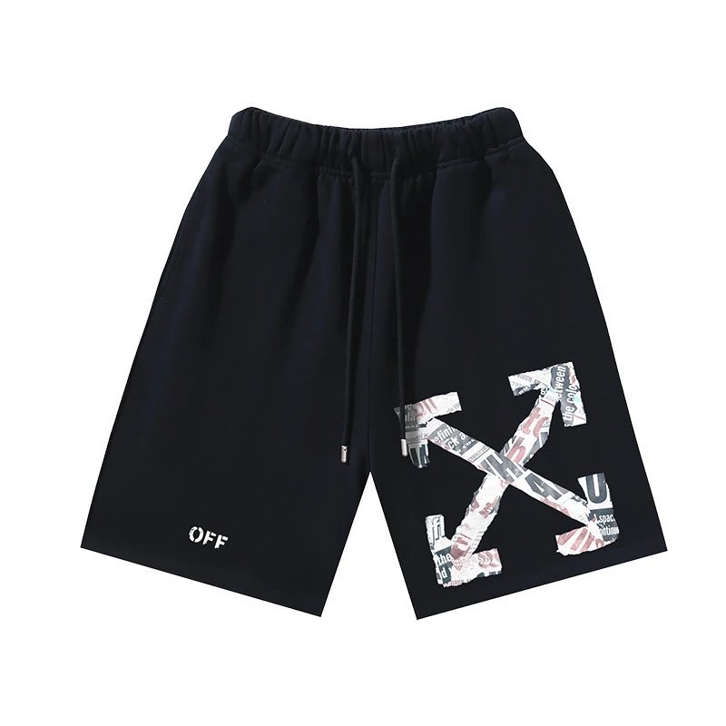 Brushed Cotton Terry Arrow Print Shorts photo 4