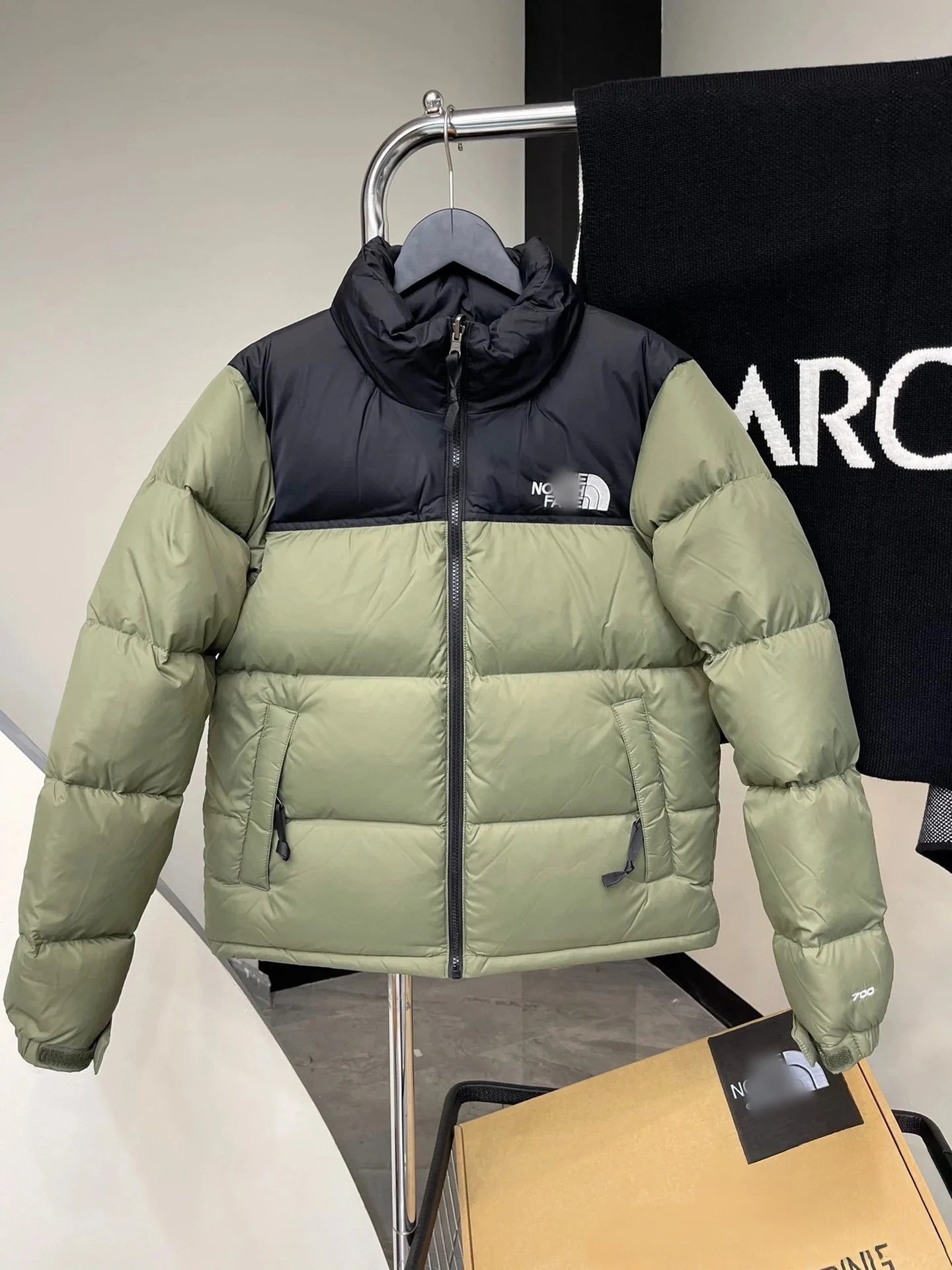 Plaid Hidden Hood Puffer Coat photo 6
