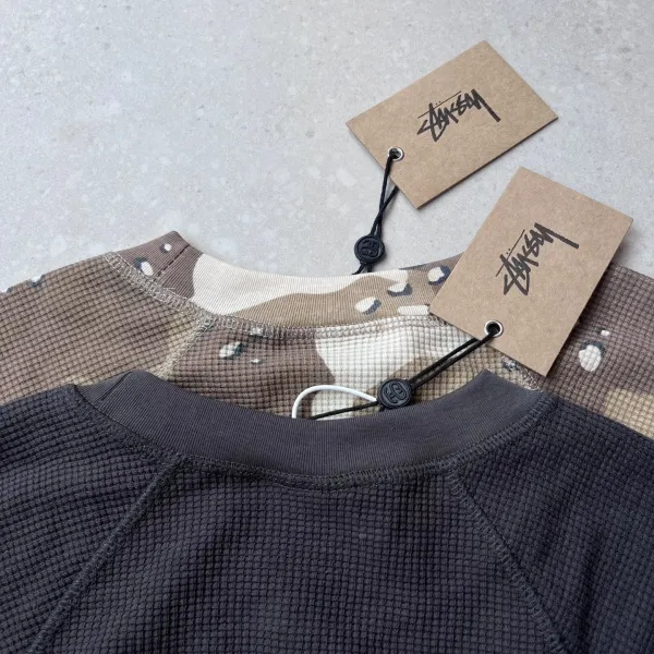 Stussy Camo Waffle Knit Long-Sleeve Top Multicolor - 8