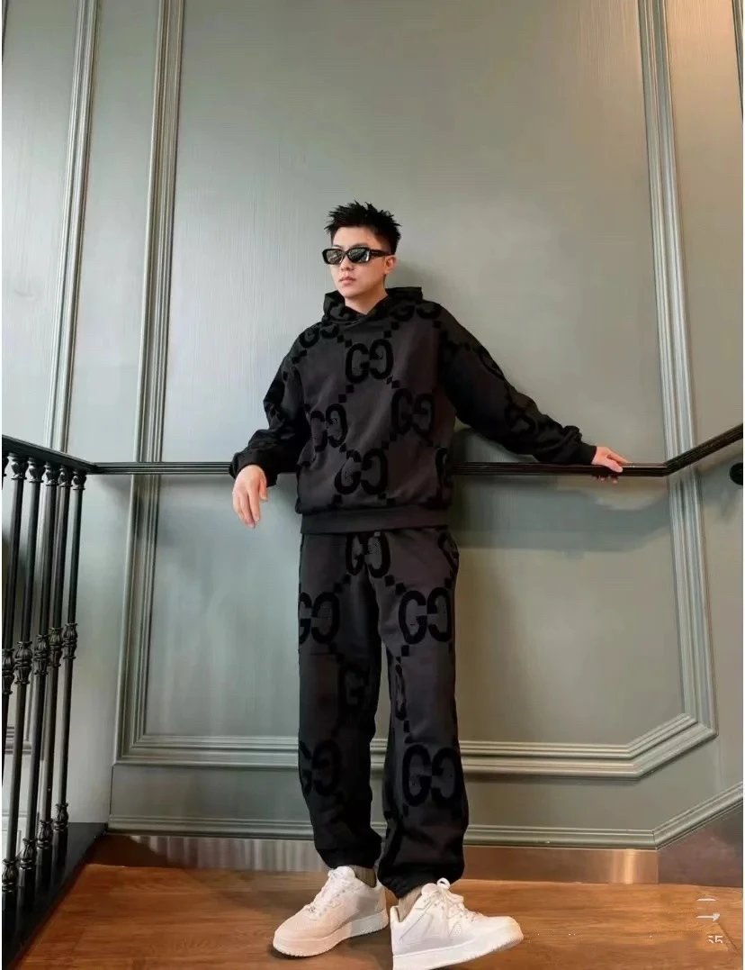 Gucci GG Monogram Black Sweatpants - 5