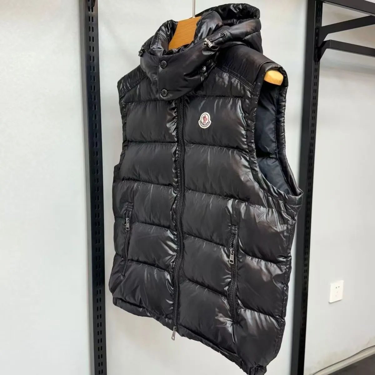 Down Cotton Vest Hooded Puffer photo 6