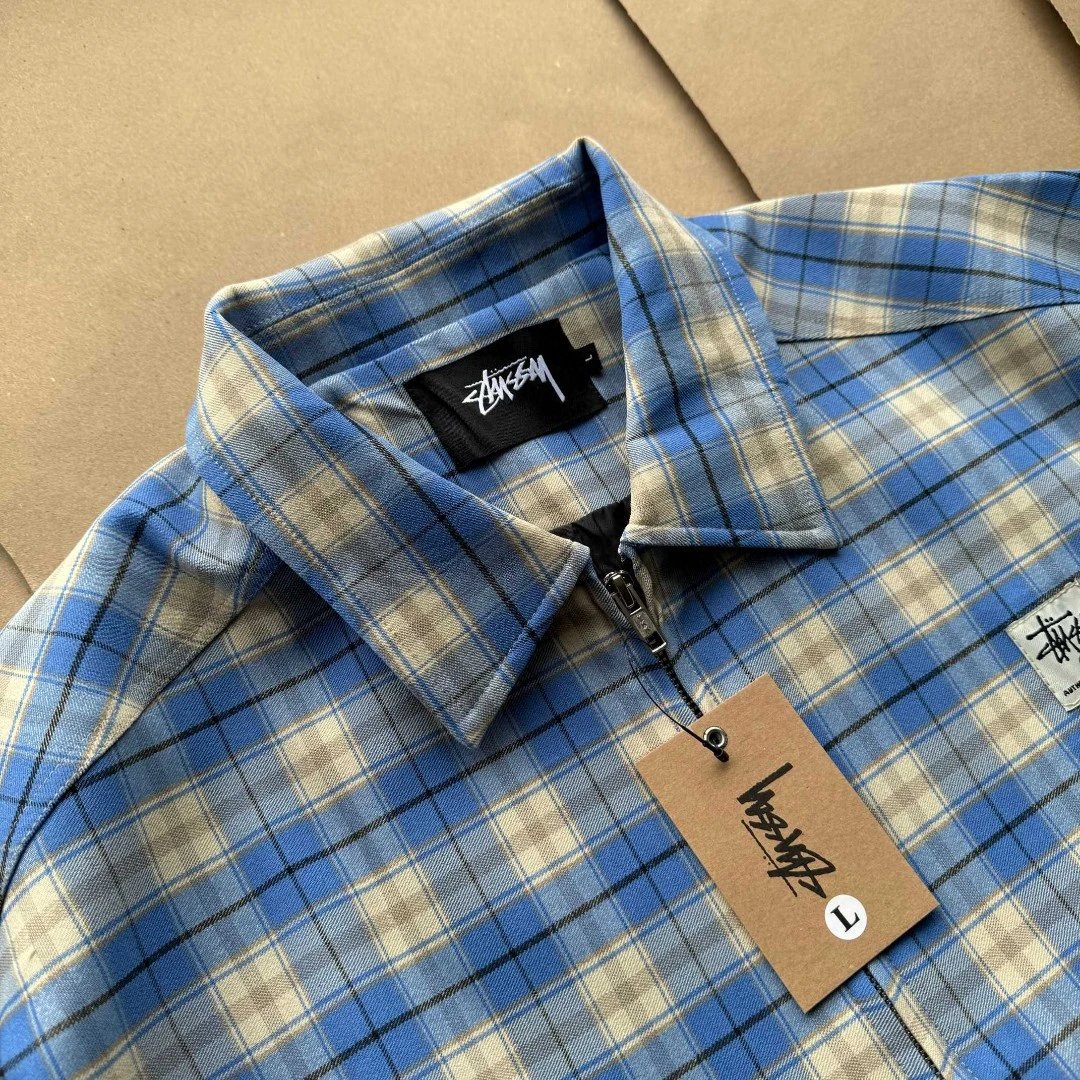 Blue Plaid Coach Jacket photo 3