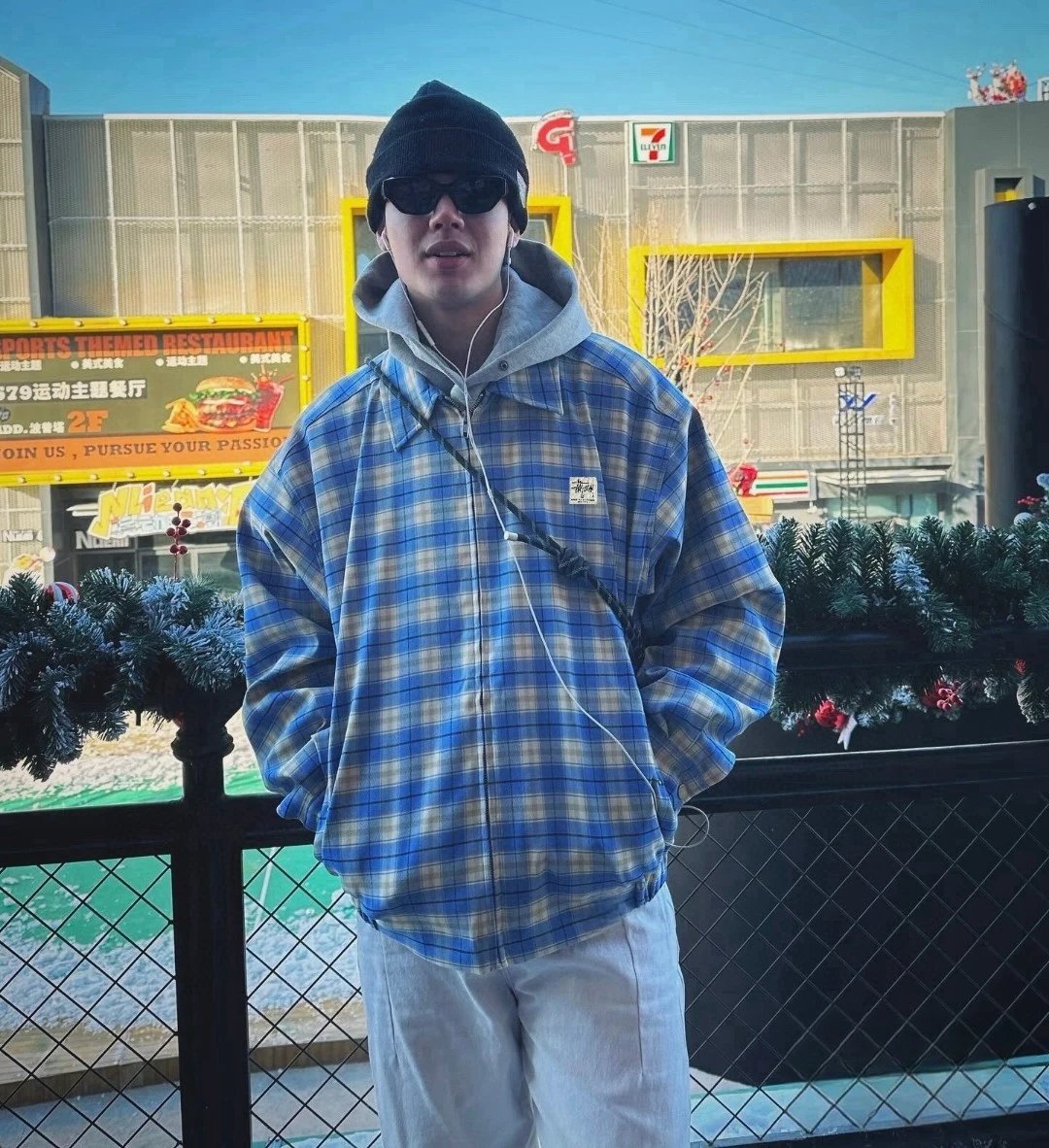 Blue Plaid Coach Jacket photo 6