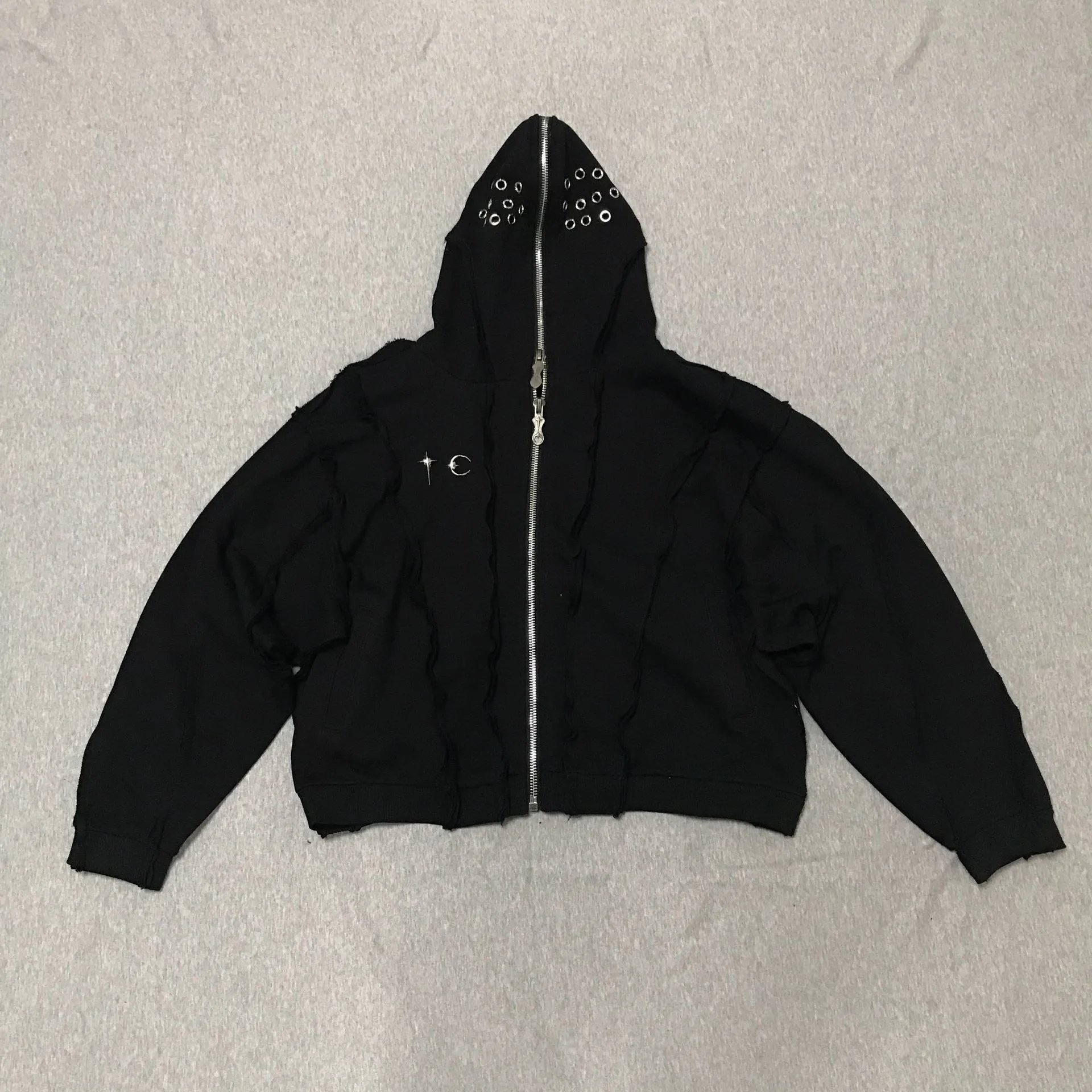 Metal Zip Hooded Cardigan photo 5