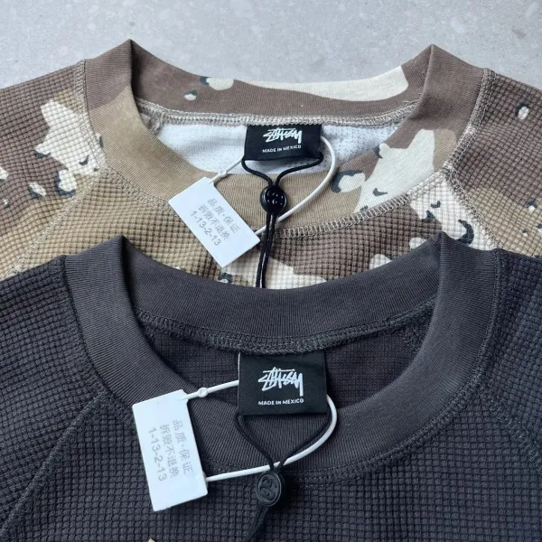 Stussy Camo Waffle Knit Long-Sleeve Top Multicolor - 6