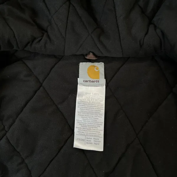 Carhartt WIP Active Jacket Charcoal Gray Hooded Workwear Jacket - 51