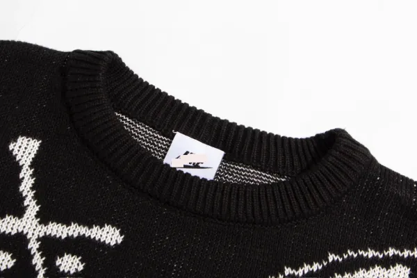 Design Graphic Knit Sweater Black - 22