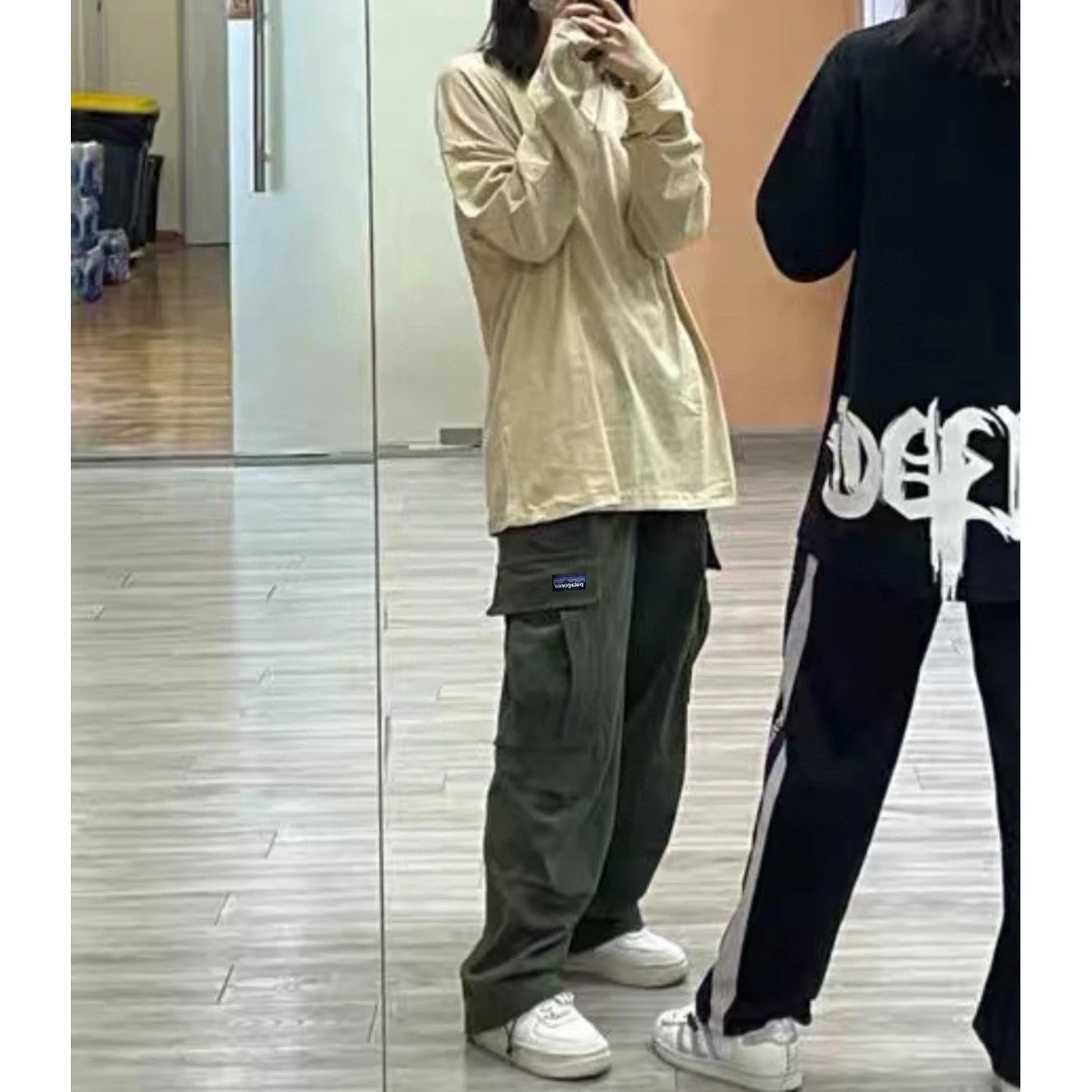 Retro Corduroy Cargo Pants with Drawstring photo 3