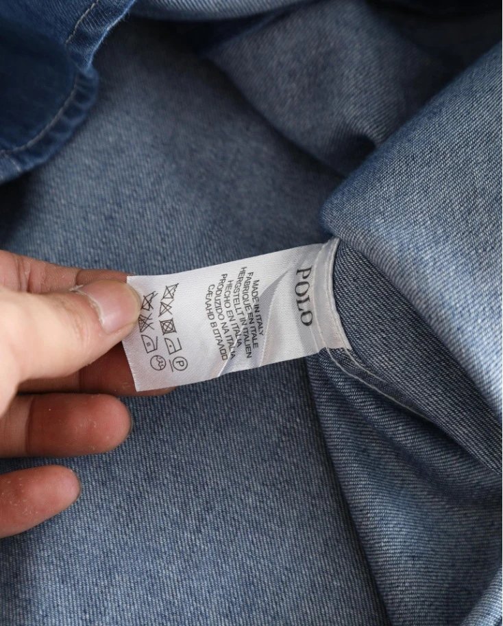 Washed Denim Embroidered Logo Shirt photo 8