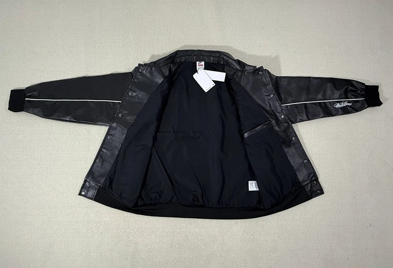 Collaboration PU Leather Jacket Vintage photo 7