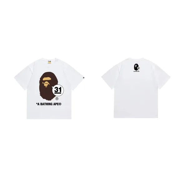 A Bathing Ape 31 Logo Graphic T-Shirt White - 1