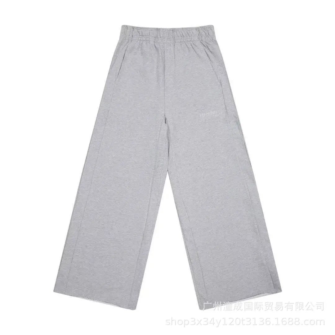 Logo Print Distressed Casual Pants photo 5
