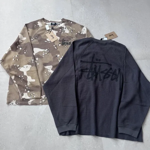 Stussy Camo Waffle Knit Long-Sleeve Top Multicolor - 5