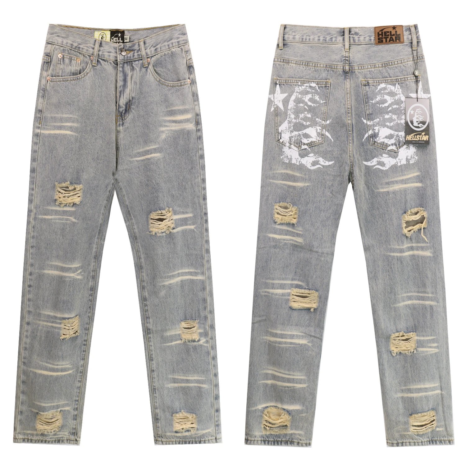 Distressed Denim Jeans
