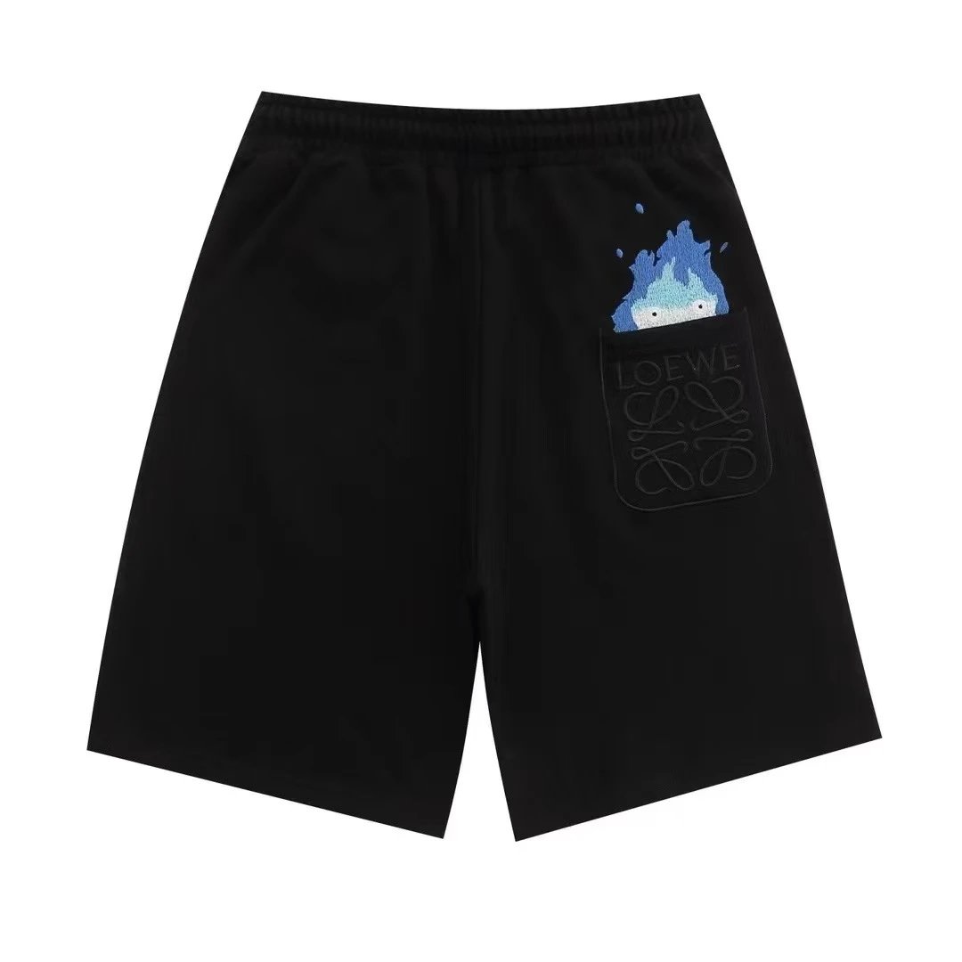 Pocket Flame Embroidered Shorts photo 5