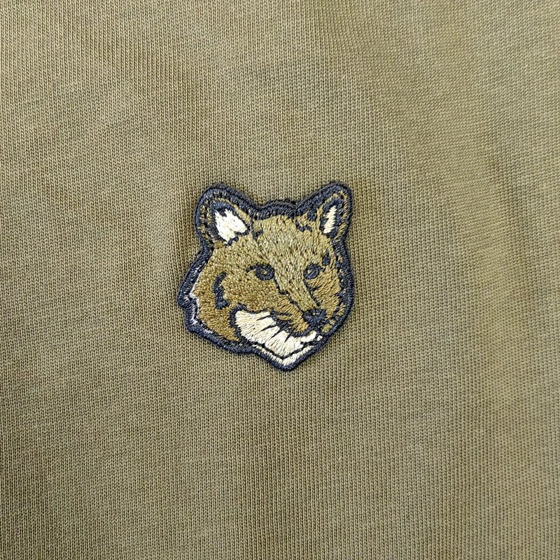 Maison Kitsuné Fox Embroidery T-Shirt Army Green - 46