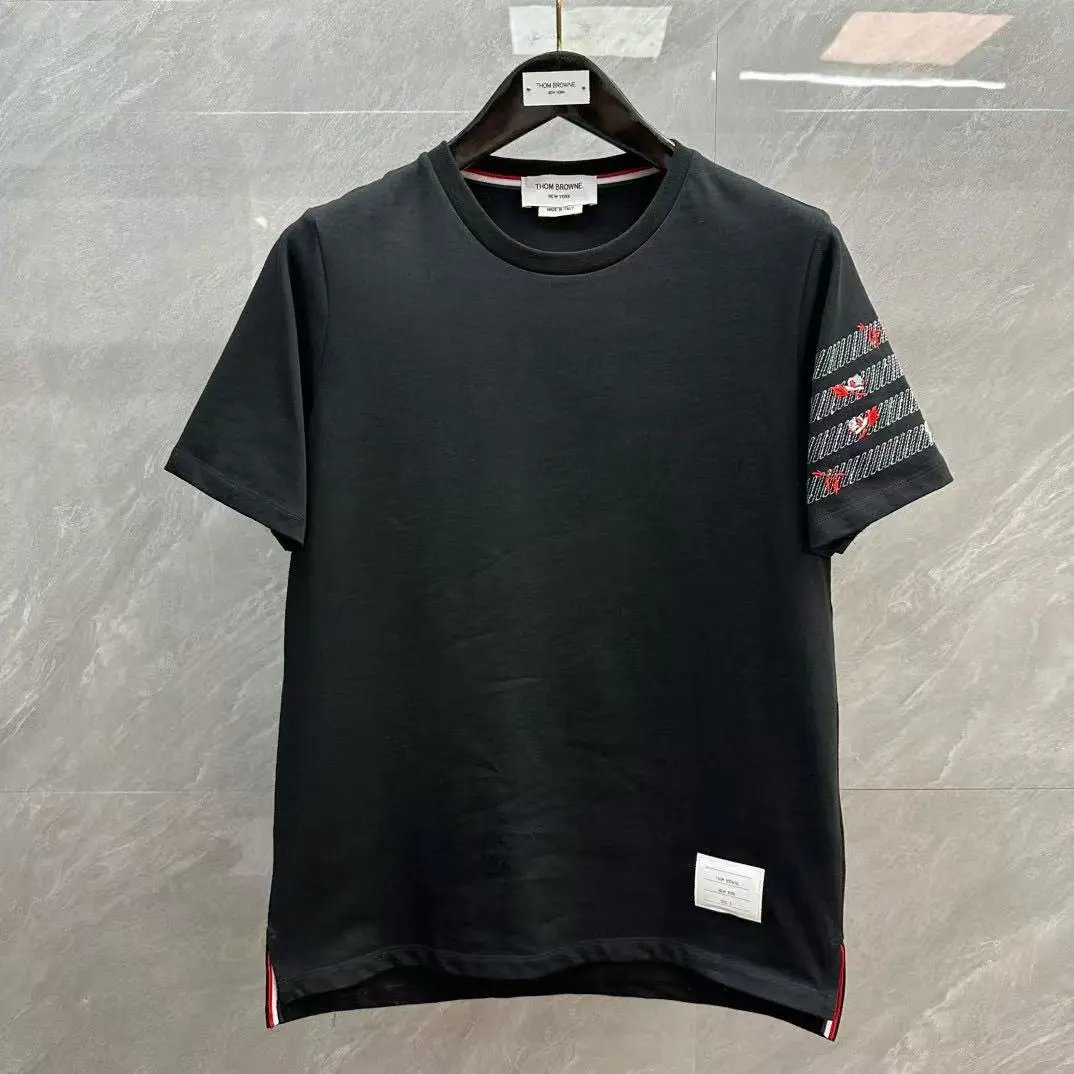 Rose Embroidered Stripes T-Shirt photo 5