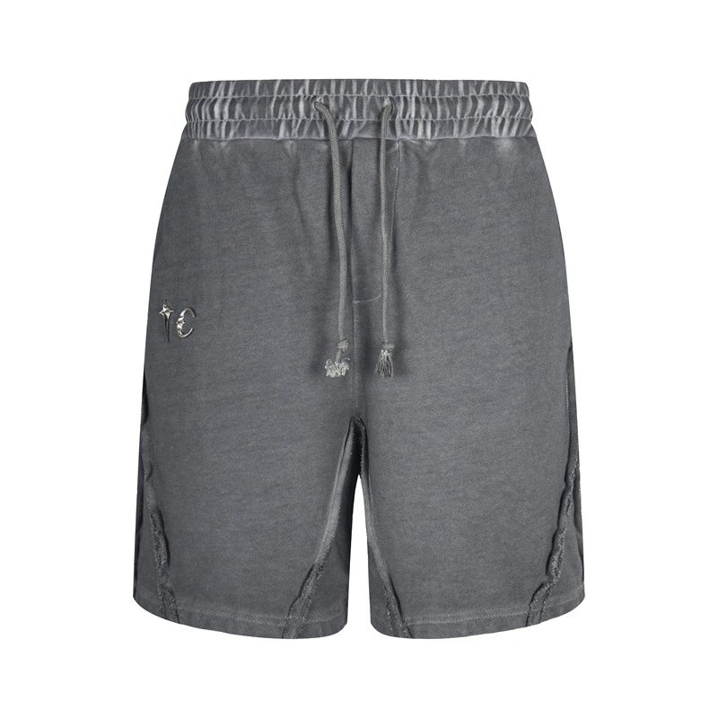 Patchwork distressed shorts photo 3