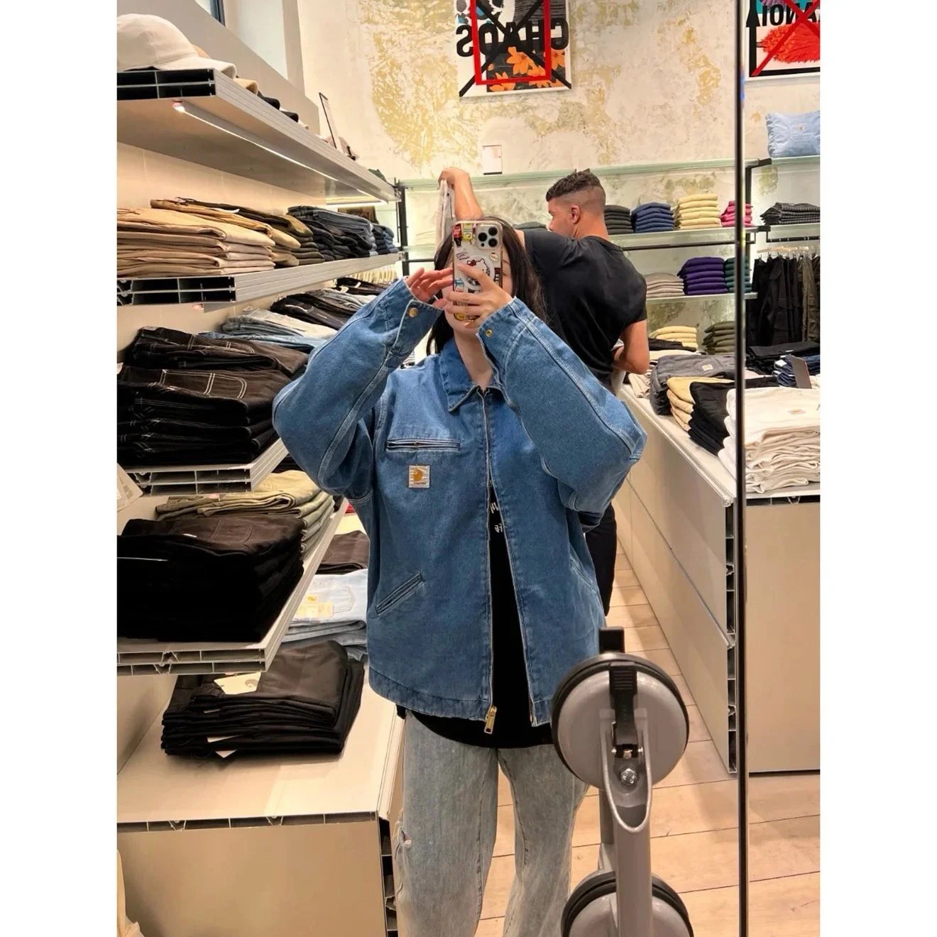 Carhartt WIP Detroit Jacket Light Wash Denim Jacket - 10