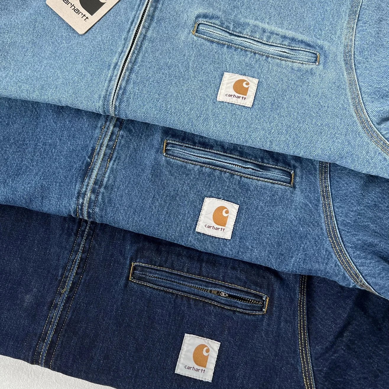 Carhartt WIP Detroit Jacket Light Wash Denim Jacket - 27