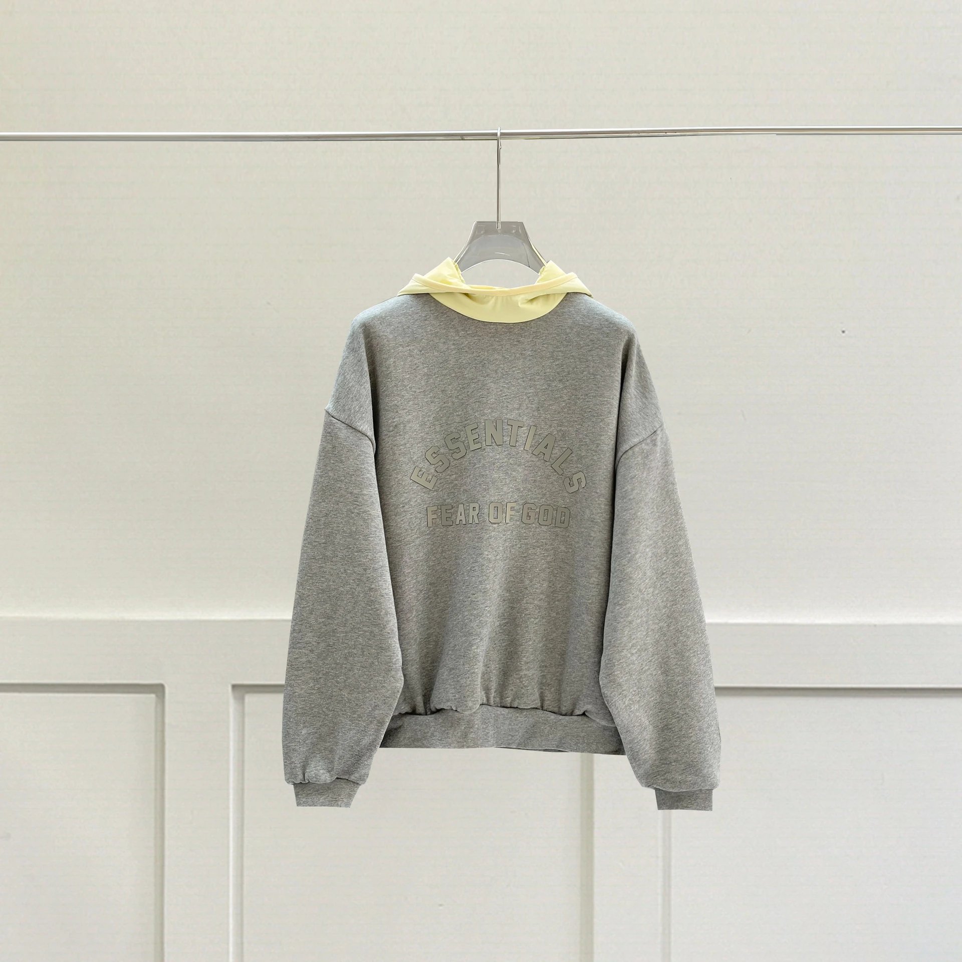 Contrast Colorblock Crew Neck Fleece Hoodie photo 2