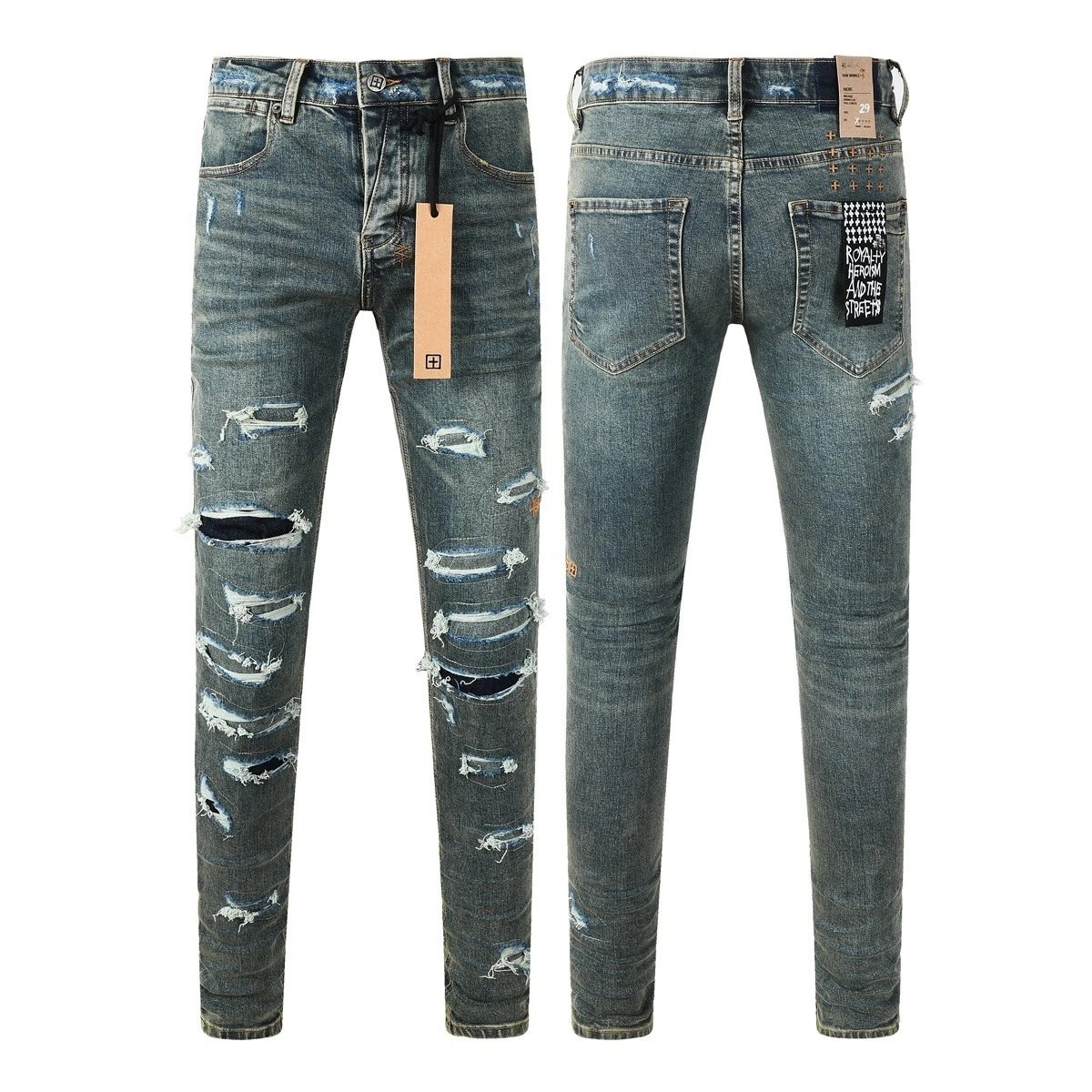 Men's Distressed Stretch Jeans photo 2