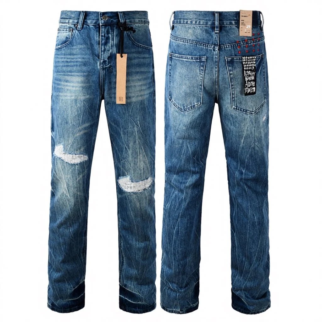 Men's Distressed Stretch Jeans photo 8
