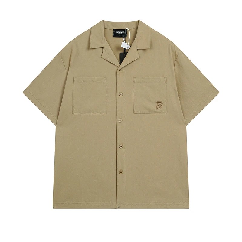 Allover Letter Logo Shirt Unisex Casual Outfit Set photo 2