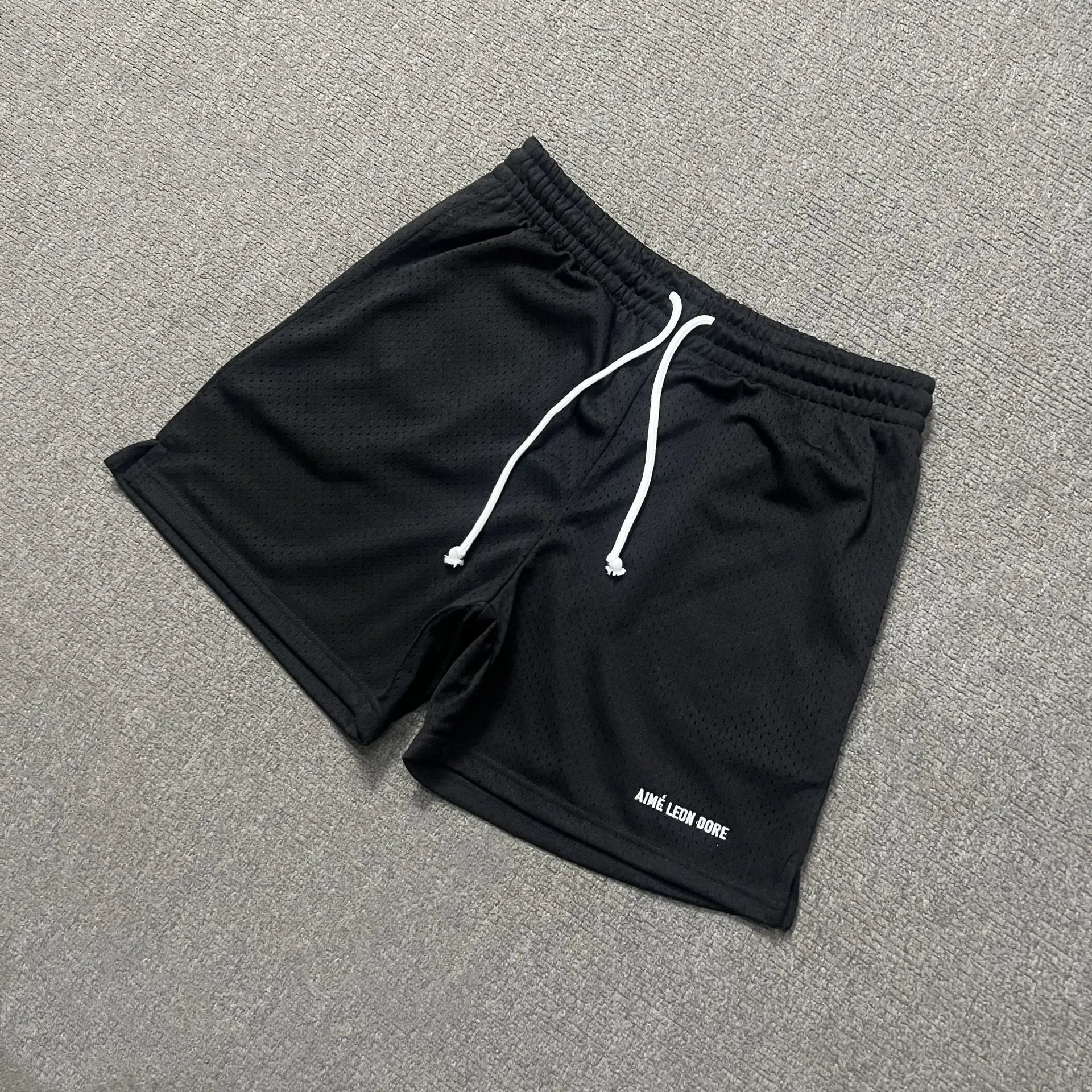 Classic Embroidery Logo Mesh Shorts Oversized photo 3