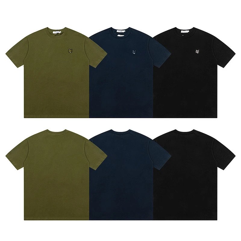 Maison Kitsuné Fox Embroidery T-Shirt Army Green - 4