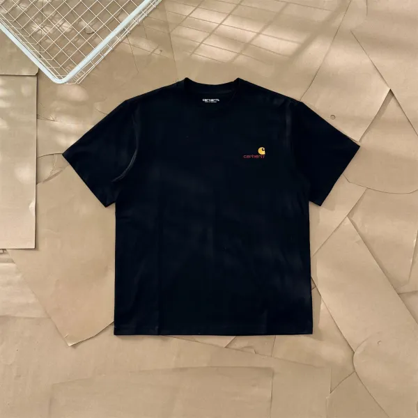 Carhartt Work In Progress Carhartt WIP Logo Embroidered White T-Shirt T-Shirts - 10