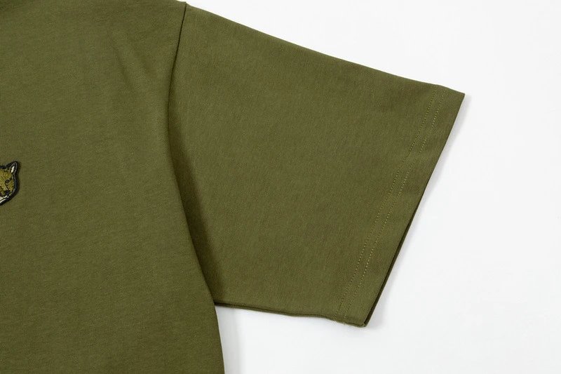 Maison Kitsuné Fox Embroidery T-Shirt Army Green - 18