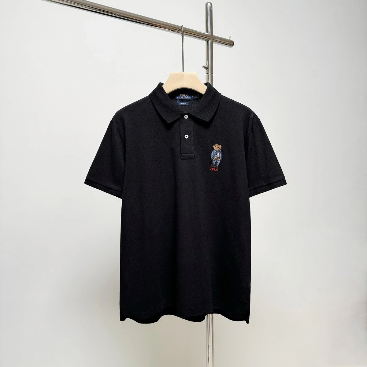 Bear Embroidered Polo Shirt photo 6